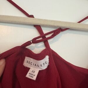 Socialite Scarlet Mesh bodysuit